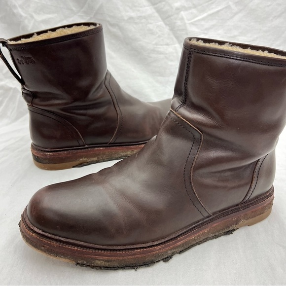 COACH Harvey Boot Mens 11 B MSRP $495 Brown Leather Slip on - Picture 1 of 13